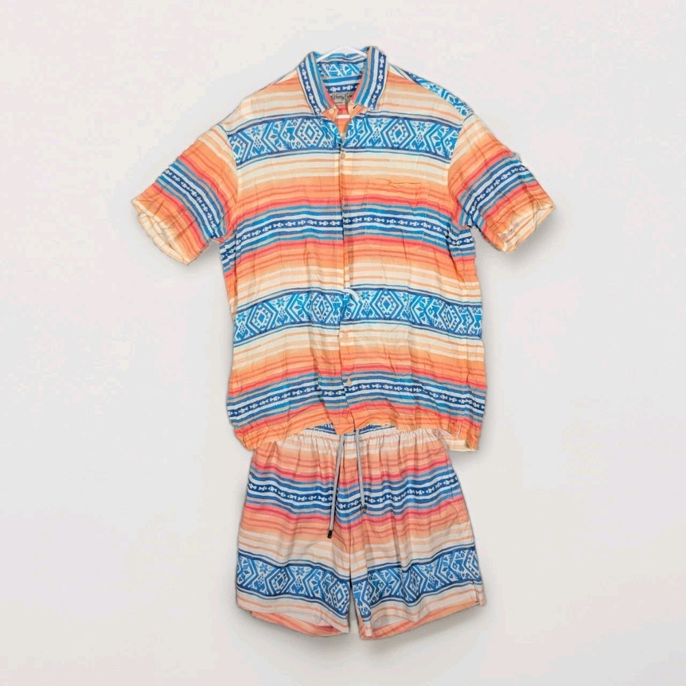 Kenny Flowers Hawaiian Shirt, Swim Trunks Men's L Limited Edition Fairway Fiesta